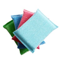 multi-colored dish cleaning kitchen scrubber fabric