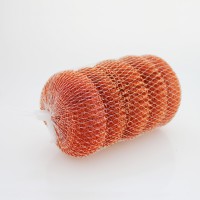 Bulk wholesale kitchen cleaning products plated brass mesh scourer ball for pot